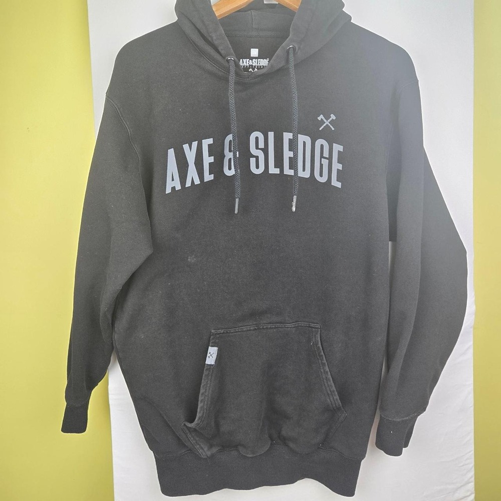 axe and sledge mens sz small black hoodie